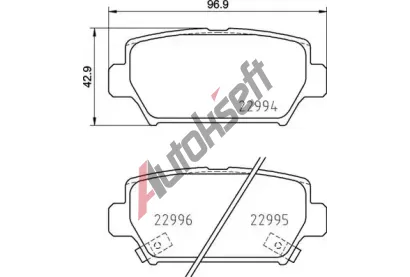 BREMBO Sada brzdovch destiek BRE P54062, P 54 062