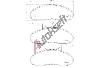 BREMBO Sada brzdovch destiek - kotouov brzda BRE P56019, P 56 019