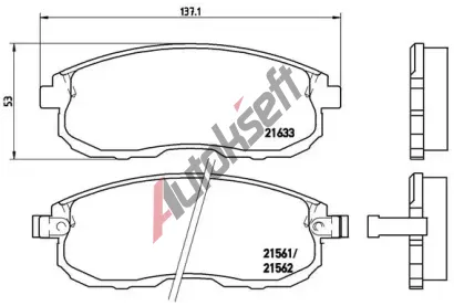 BREMBO Sada brzdovch destiek - kotouov brzda BRE P56021, P 56 021