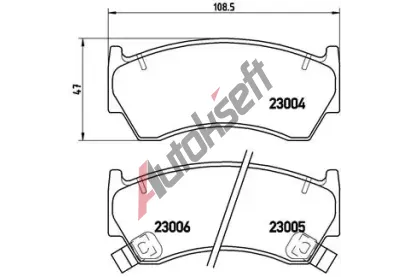 BREMBO Sada brzdovch destiek - kotouov brzda BRE P56033, P 56 033