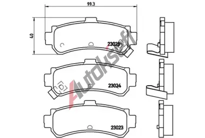 BREMBO Sada brzdovch destiek - kotouov brzda BRE P56035, P 56 035