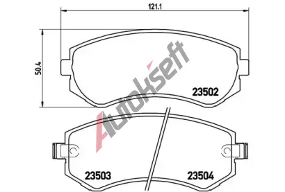 BREMBO Sada brzdovch destiek - kotouov brzda BRE P56039, P 56 039