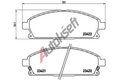 BREMBO Sada brzdovch destiek - kotouov brzda BRE P56040, P 56 040