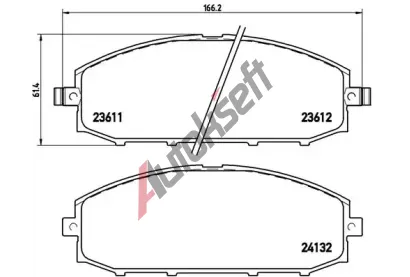 BREMBO Sada brzdovch destiek - kotouov brzda BRE P56041, P 56 041