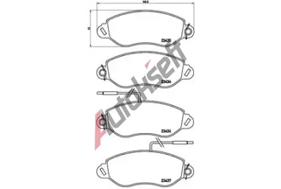 BREMBO Sada brzdovch destiek - kotouov brzda BRE P56042, P 56 042