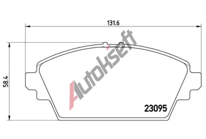 BREMBO Sada brzdovch destiek - kotouov brzda BRE P56044, P 56 044