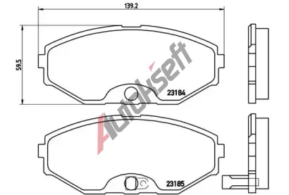 BREMBO Sada brzdovch destiek - kotouov brzda BRE P56045, P 56 045