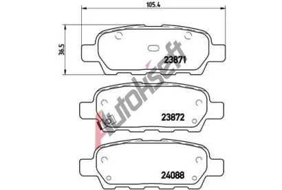 BREMBO Sada brzdovch destiek - kotouov brzda BRE P56046, P 56 046