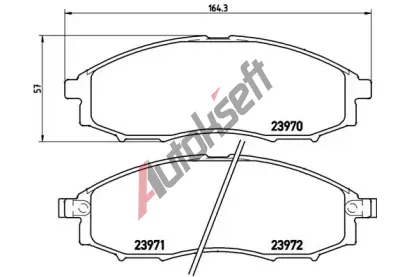 BREMBO Sada brzdovch destiek - kotouov brzda BRE P56049, P 56 049