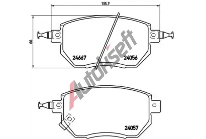BREMBO Sada brzdovch destiek - kotouov brzda BRE P56051, P 56 051