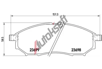 BREMBO Sada brzdovch destiek - kotouov brzda BRE P56058, P 56 058