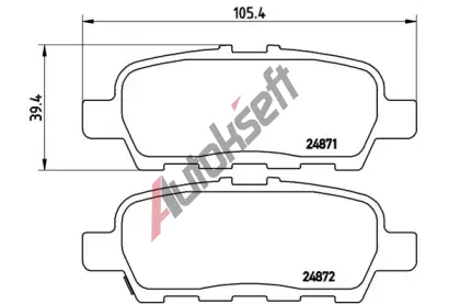 BREMBO Sada brzdovch destiek - kotouov brzda BRE P56068, P 56 068