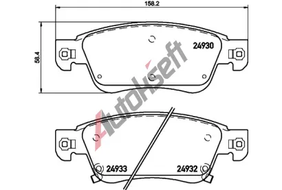 BREMBO Sada brzdovch destiek BRE P56080, P 56 080