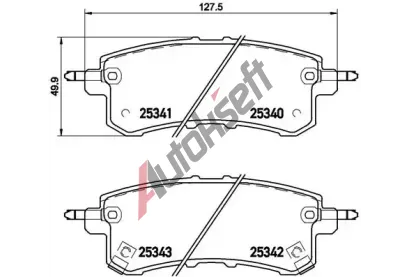 BREMBO Sada brzdovch destiek BRE P56082, P 56 082