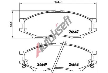 BREMBO Sada brzdovch destiek BRE P56083, P 56 083