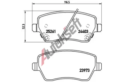 BREMBO Sada brzdovch destiek BRE P56086, P 56 086
