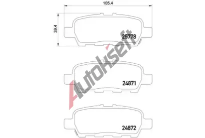 BREMBO Sada brzdovch destiek BRE P56087, P 56 087