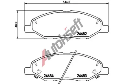 BREMBO Sada brzdovch destiek BRE P56088, P 56 088