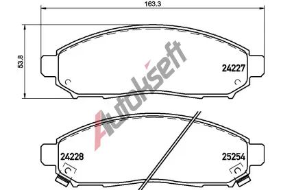BREMBO Sada brzdovch destiek BEYOND LINE - EV BRE P56096E, P 56 096E
