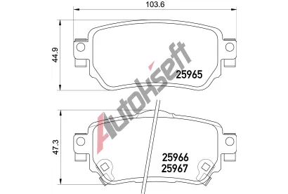 BREMBO Sada brzdovch destiek BEYOND LINE - EV BRE P56098E, P 56 098E