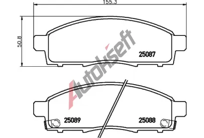 BREMBO Sada brzdovch destiek BRE P 56 102, BRE P56102