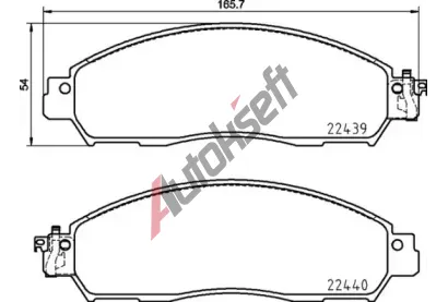 BREMBO Sada brzdovch destiek BRE P56120, P 56 120