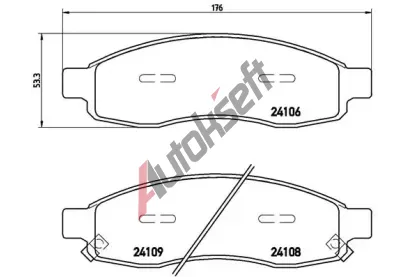 BREMBO Sada brzdovch destiek BRE P58001, P 58 001