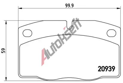 BREMBO Sada brzdovch destiek - kotouov brzda BRE P59005, P 59 005