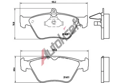 BREMBO Sada brzdovch destiek - kotouov brzda BRE P59019, P 59 019