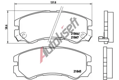 BREMBO Sada brzdovch destiek - kotouov brzda BRE P59020, P 59 020