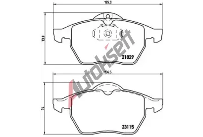 BREMBO Sada brzdovch destiek - kotouov brzda BRE P59022, P 59 022