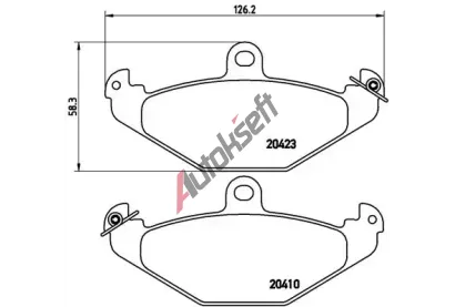 BREMBO Sada brzdových destiček BRE P59026, P 59 026 BREMBO Sada brzdových destiček BRE P59026, P 59 026