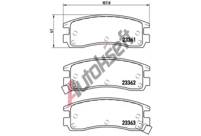 BREMBO Sada brzdovch destiek - kotouov brzda BRE P59027, P 59 027