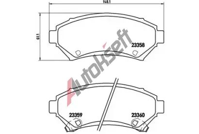BREMBO Sada brzdovch destiek - kotouov brzda BRE P59028, P 59 028