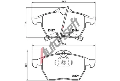 BREMBO Sada brzdovch destiek - kotouov brzda BRE P59029, P 59 029