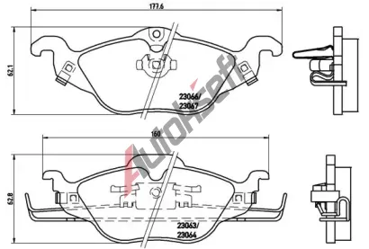 BREMBO Sada brzdovch destiek - kotouov brzda BRE P59030, P 59 030