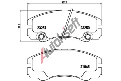 BREMBO Sada brzdovch destiek - kotouov brzda BRE P59033, P 59 033