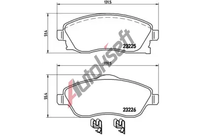 BREMBO Sada brzdovch destiek - kotouov brzda BRE P59036, P 59 036