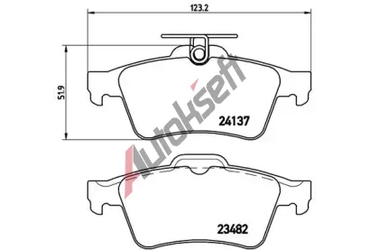 BREMBO Sada brzdovch destiek - kotouov brzda BRE P59042, P 59 042