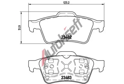 BREMBO Sada brzdovch destiek - kotouov brzda BRE P59044, P 59 044