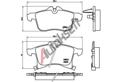 BREMBO Sada brzdovch destiek - kotouov brzda BRE P59045, P 59 045