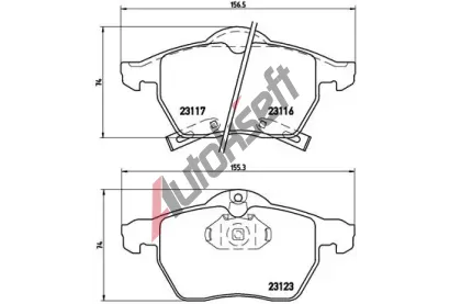 BREMBO Sada brzdovch destiek - kotouov brzda BRE P59048, P 59 048