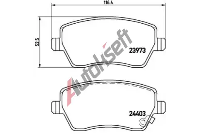 BREMBO Sada brzdovch destiek - kotouov brzda BRE P59050, P 59 050