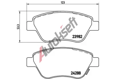 BREMBO Sada brzdovch destiek BREMBO XTRA LINE, DIRECTIONAL BRAKE PADS BRE P59051X, P 59 051X