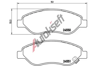 BREMBO Sada brzdovch destiek - kotouov brzda BRE P59053, P 59 053