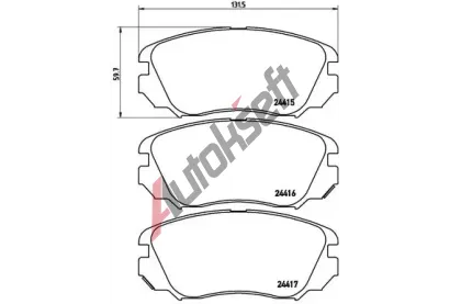 BREMBO Sada brzdovch destiek BREMBO XTRA LINE BRE P59054X, P 59 054X