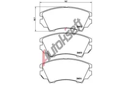 BREMBO Sada brzdovch destiek BREMBO XTRA LINE BRE P 59 055X, BRE P59055X