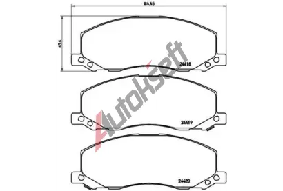 BREMBO Sada brzdovch destiek - kotouov brzda BRE P59058, P 59 058