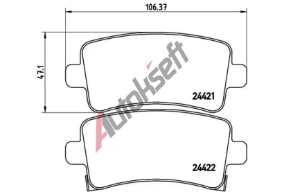 BREMBO Sada brzdovch destiek - kotouov brzda BRE P59060, P 59 060