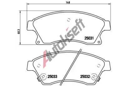 BREMBO Sada brzdovch destiek BRE P59076, P 59 076